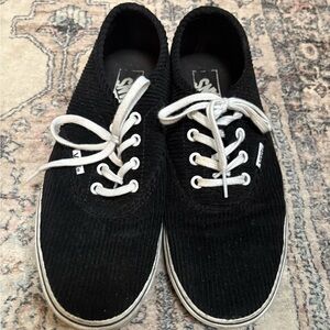 Women’s black corduroy vans size 9.5